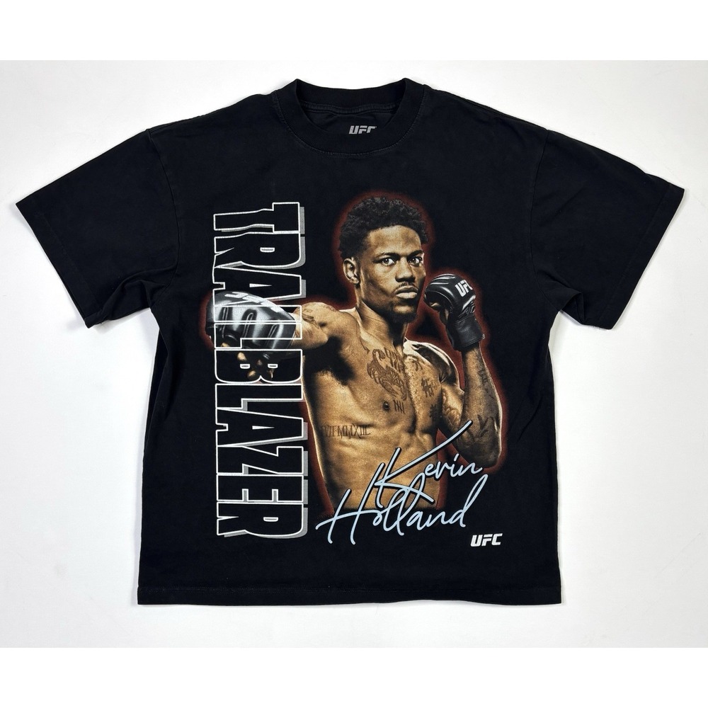 UFC Kevin Holland T-Shirt Men's Medium Trailblazer Black Oversized MMA